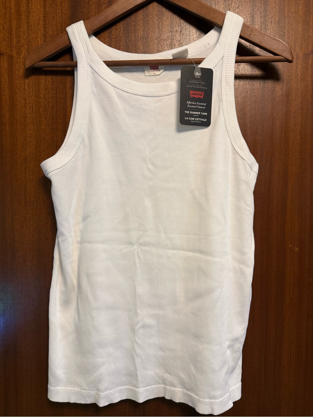 Levi's White Ribbed Tank